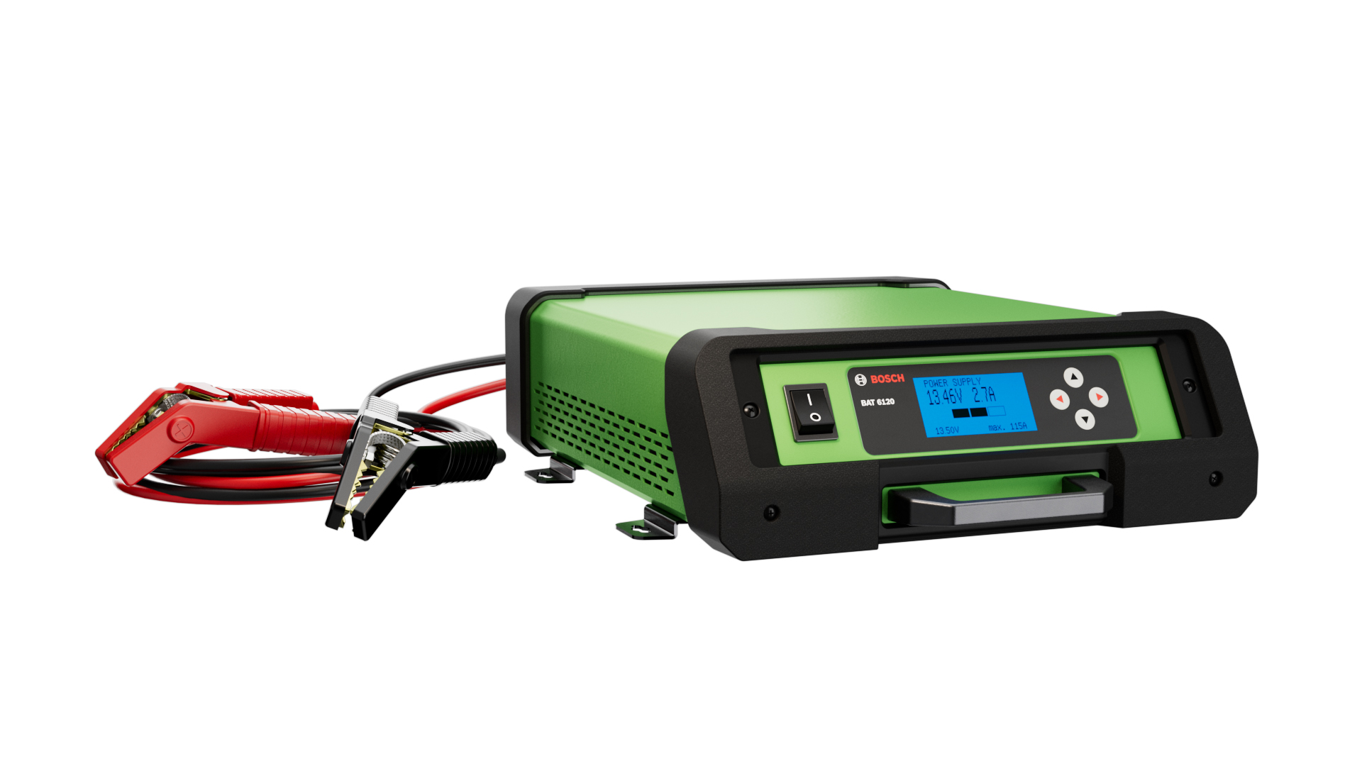 The Bosch BAT6120-US is a future-proof, professional, multi-functional battery support solution for automotive shops.